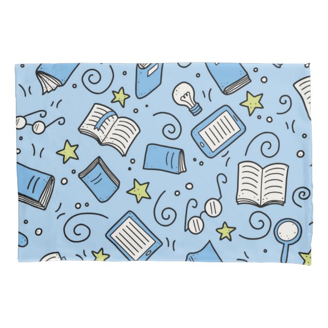 Book pattern pillow case (Front)