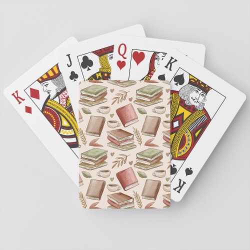 Book pattern playing cards