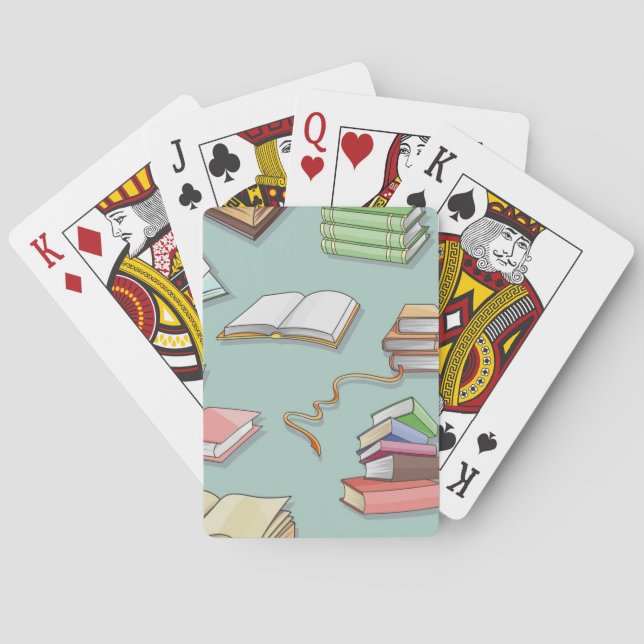 Book pattern poker cards (Back)