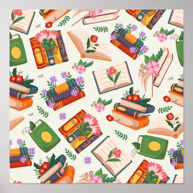 Book pattern poster (Front)