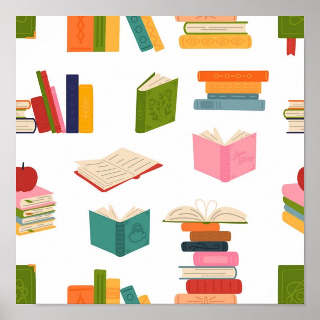 Book pattern poster (Front)