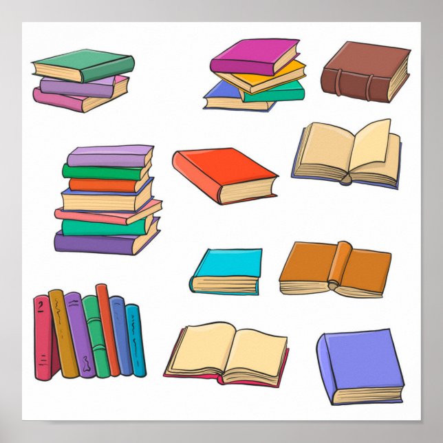 Book pattern poster (Front)