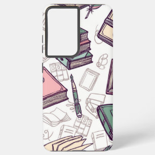 Book pattern samsung galaxy s21 ultra case