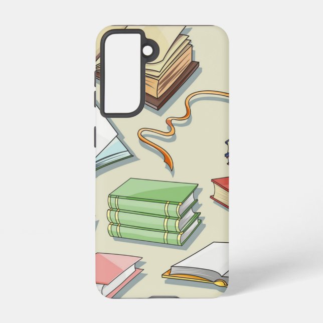 Book pattern samsung galaxy case (Back)