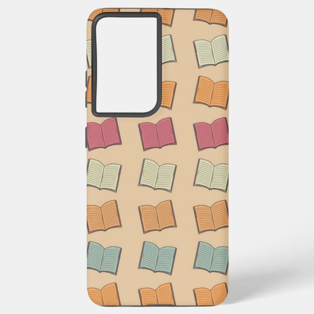 Book pattern samsung galaxy case (Back)