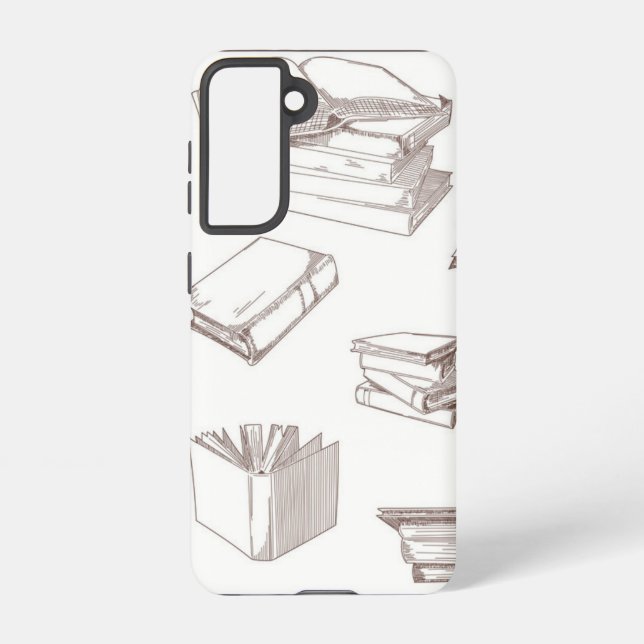 Book pattern samsung galaxy case (Back)