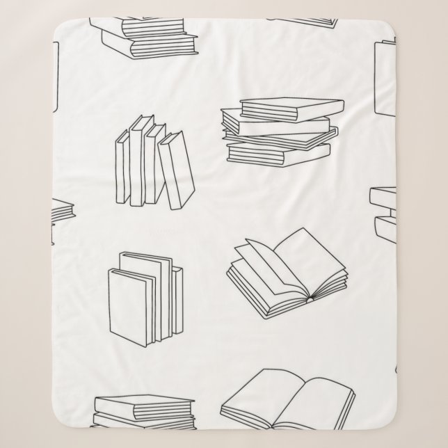 Book pattern sherpa blanket (Front)