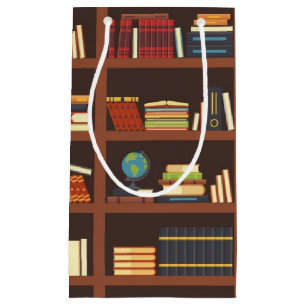 Book pattern small gift bag