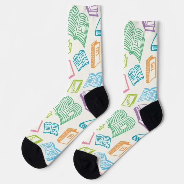 Book pattern socks (Left)