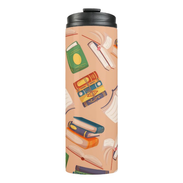 Book pattern thermal tumbler (Front)