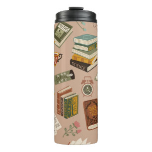 Book pattern thermal tumbler