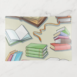 Book pattern trinket tray