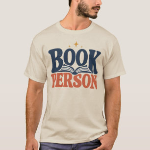 Book Person Retro Typography Reader T-Shirt