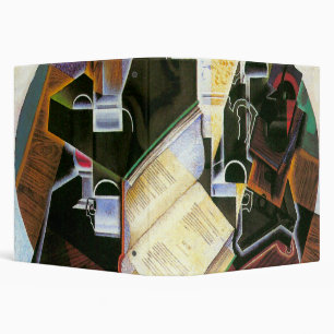 Book, Pipe and Glasses, Juan Gris, Vintage Cubism 3 Ring Binder