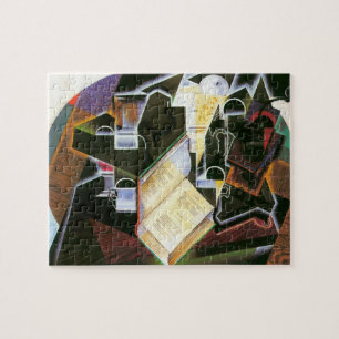 Book, Pipe and Glasses, Juan Gris, Vintage Cubism Jigsaw Puzzle