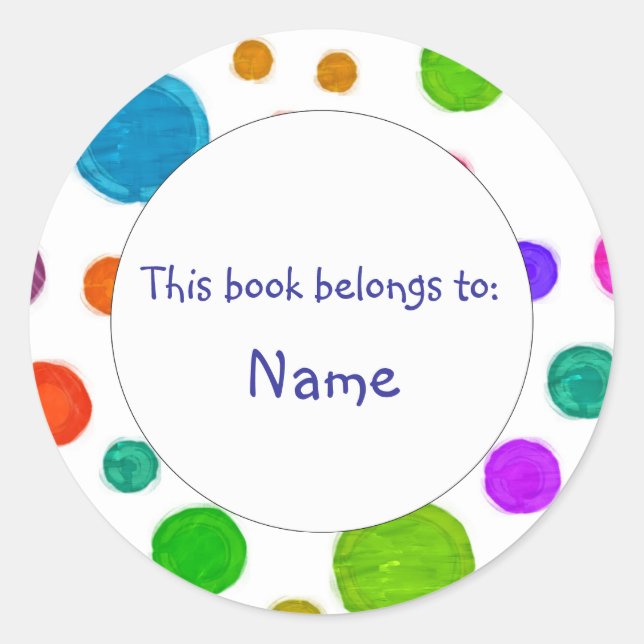 Book Plate - Colorful Design (Front)