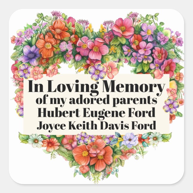 Book Plate In Memoriam Sticker (Front)