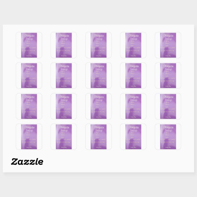 book promo square sticker (Sheet)