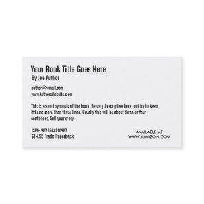 Book Promotion Business Card Template