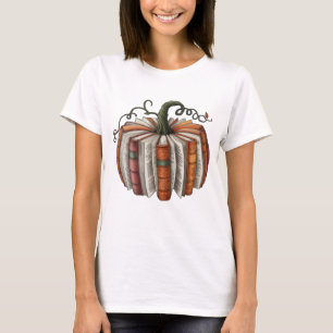 Book Pumpkin Halloween Literary T-Shirt