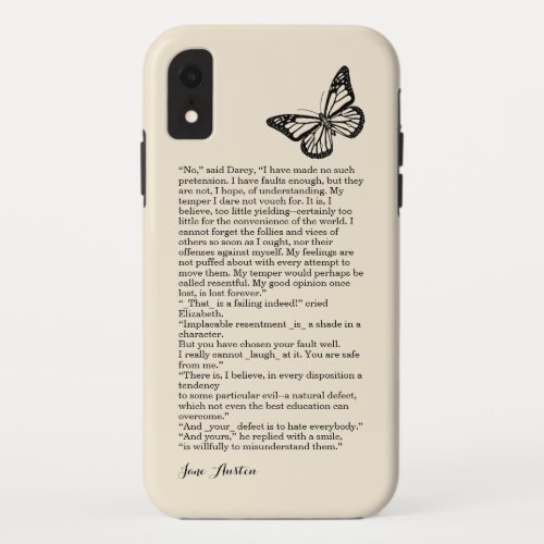 Book Quote Classic Text iPhone XR Case