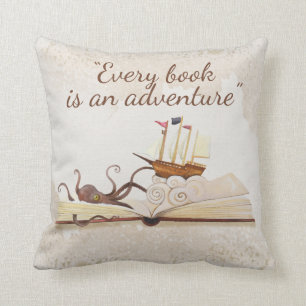 Book Quote Decorative Throw Pillow