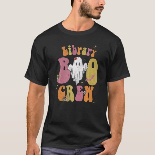 book Quote Library Boo Crew Halloween Librarian Gr T_Shirt