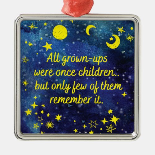 Book Quote The Little Prince  Metal Ornament