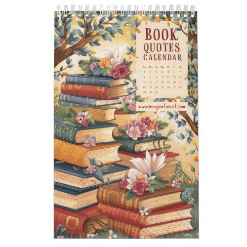 Book Quotes Calendar  Inspirational Calendars