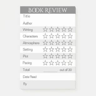 Book Rating Tracker (Lg) Post-it Notes
