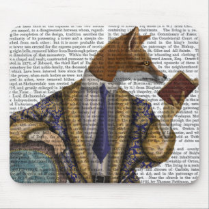 Book Reader Fox Mouse Pad