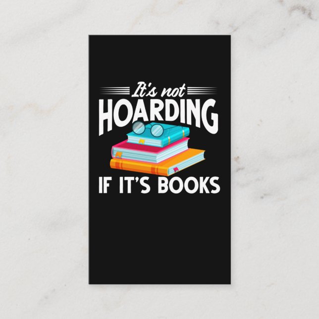 Book Reader Humor Funny Bookworm Joke Business Card (Front)