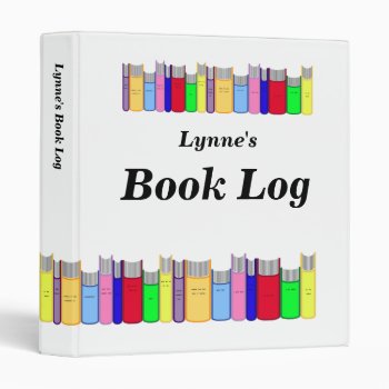 Book Reader Log Binder by Lynnes_creations at Zazzle