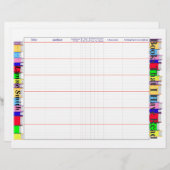 Book Reader Log Page, Personalize (Front/Back)