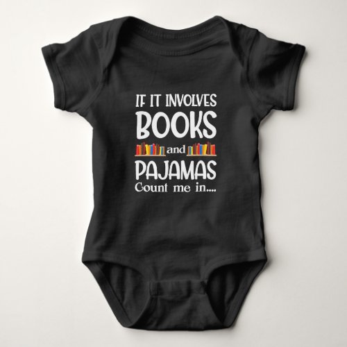 Book Reader Pajamas Bookworm Funny Reading Baby Bodysuit