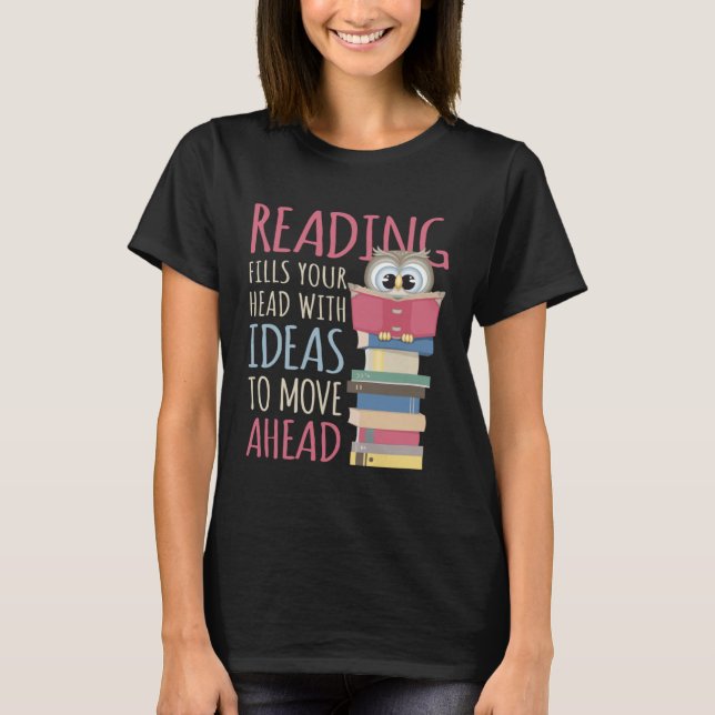 Book Reader Reading Library & Librarian Bookworm O T-Shirt (Front)