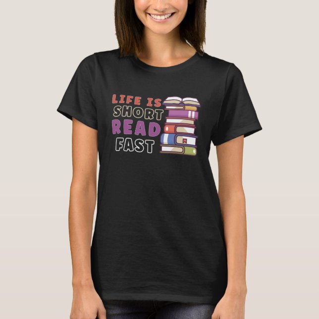 Book Reader Reading Literature Bookworm T-Shirt (Front)