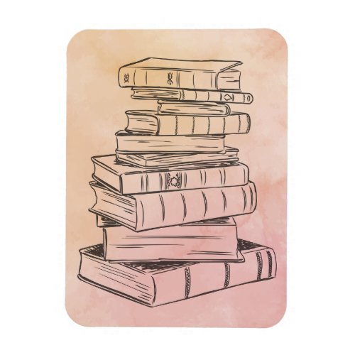 Book Reader Vintage Watercolor Library Teacher  Magnet