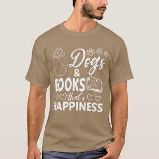 Book Reading Books Dog Lover Dogs Bookshats retro T-Shirt