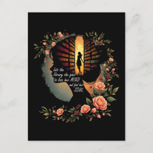 Book Reading Bookworm Book Lover Women Girls Libra Postcard