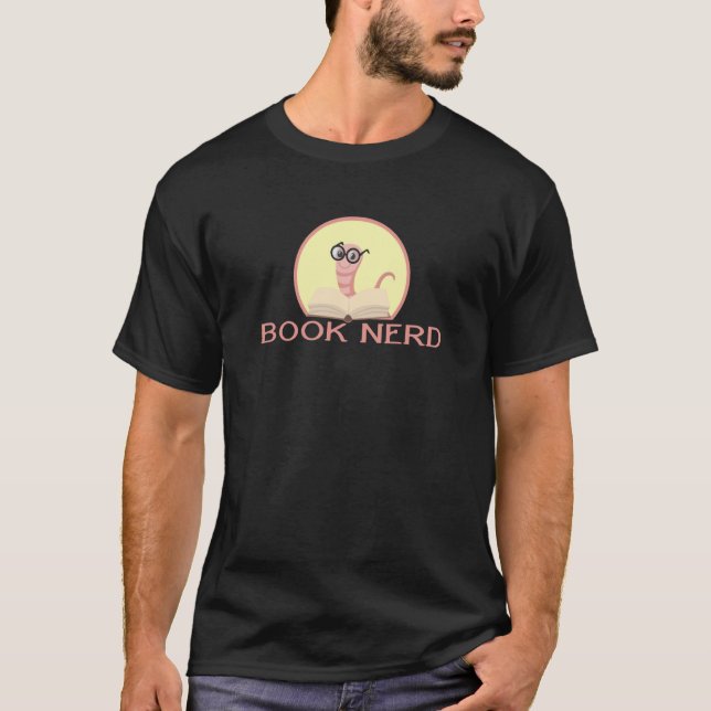 Book Reading Bookworm Book Nerd T-Shirt (Front)