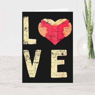 Book Reading Bookworm Valentines Day Gift Reading Card