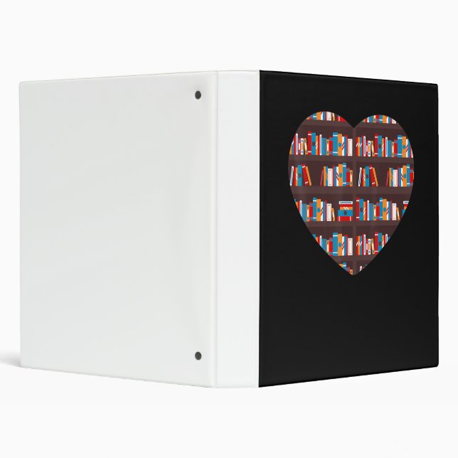 book  reading club librarian library love heart 3 ring binder (Background)