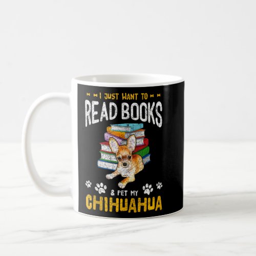 Book Reading Dog Mom Pet Dad Chihuahua  Coffee Mug