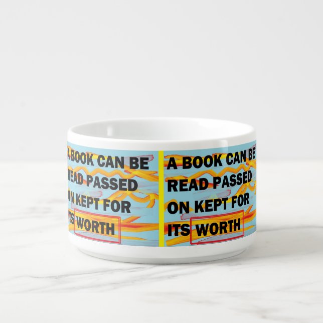 BOOK READING ENCOURAGED WITH A MESSAGE BOWL (Center)