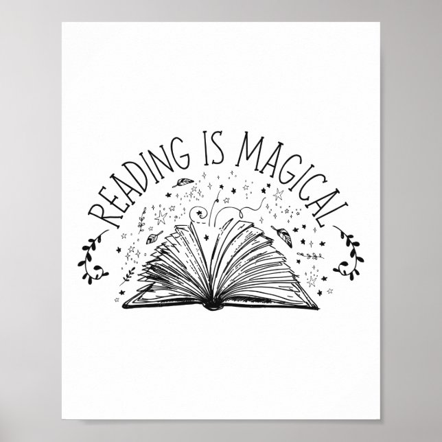 Book Reading Reading Is Magical Poster (Front)