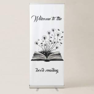Book Reading" retractable banner, Banner