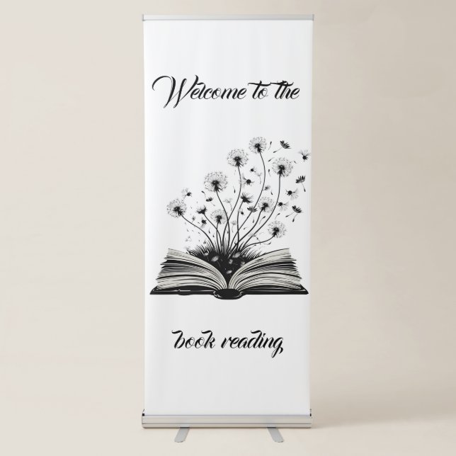 Book Reading" retractable banner, Retractable Banner (Front)