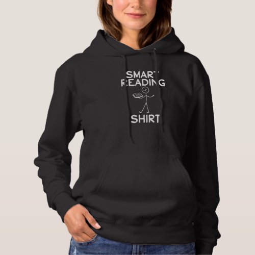 Book Reading Stick Figure Smart Reading  Book Read Hoodie