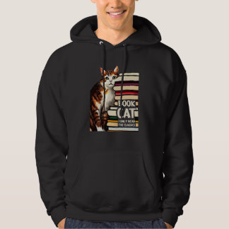 Book Reading Studying Cat Reader Kitten Hoodie